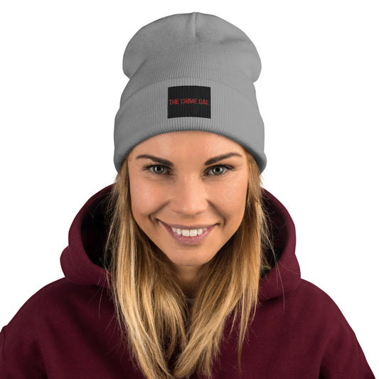 The Crime Gal Embroidered Beanie
